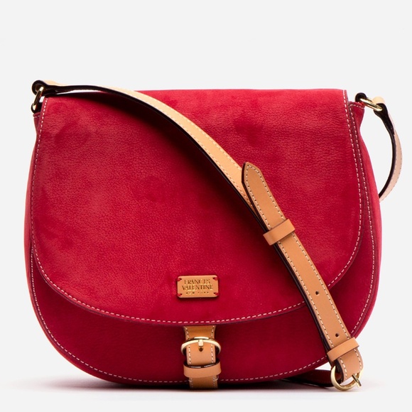 Frances Valentine Handbags - Frances Valentine Red Ellen Saddle Bag